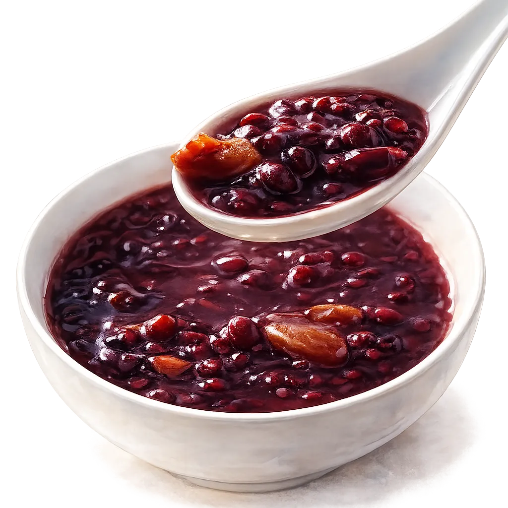 Red bean and purple rice sweet soup